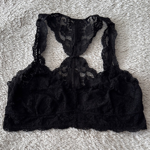 Express Other - 🖤 Express One Eleven Black Lace Racerback Bralette – Women’s Size Large